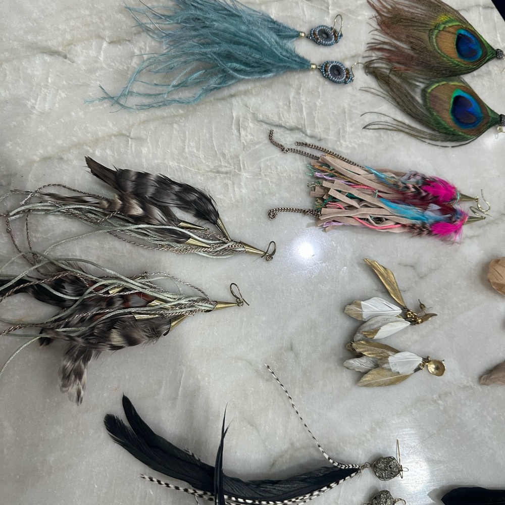 Colorful Feather and Bead grab bag